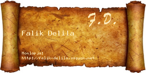 Falik Delila névjegykártya